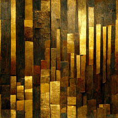 WOODEN TEXTURE WITH GOLD AND BRONZE FILLETS tile 02