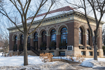landmark st paul public library st anthony park branch a carnegie library of beaux arts architecture in st anthony park minnesota
