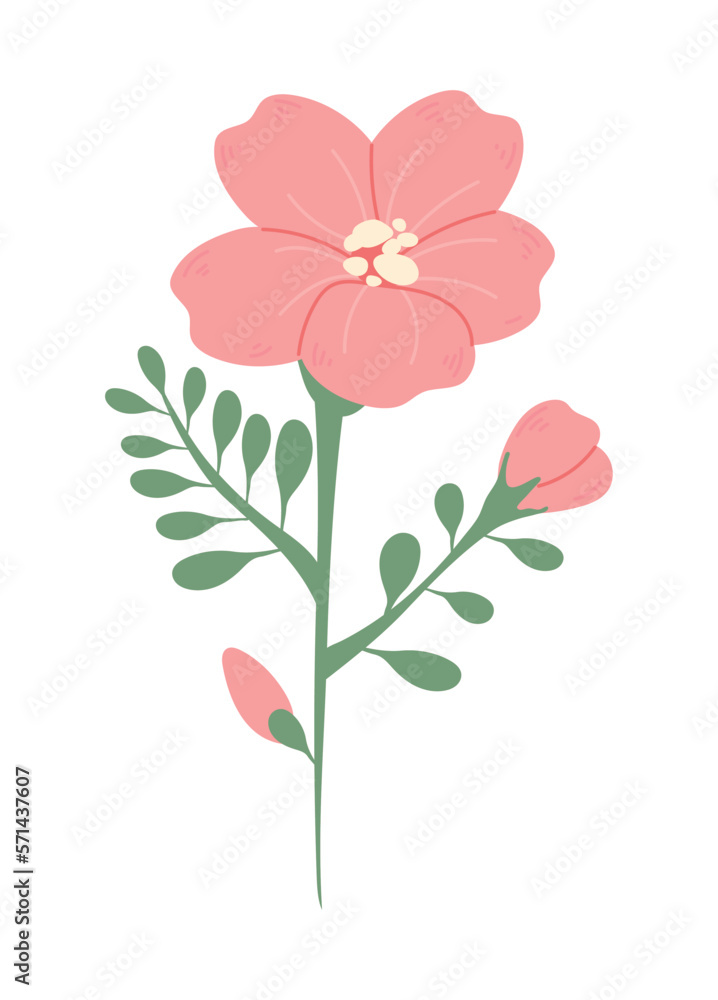 Poster pink flowers spring