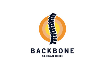 Spine care logo design, modern spine silhouette symbol
