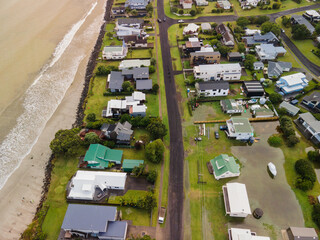 Cooks Beach, Coromandel Peninsula after Cyclone Gabrielle in New Zealand