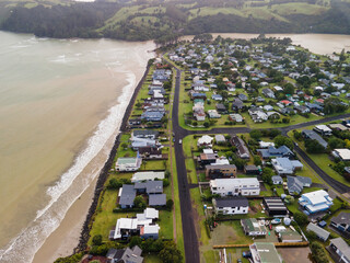 Flooding along the Coromandel Peninsula, New Zealand after Cyclone Gabrielle