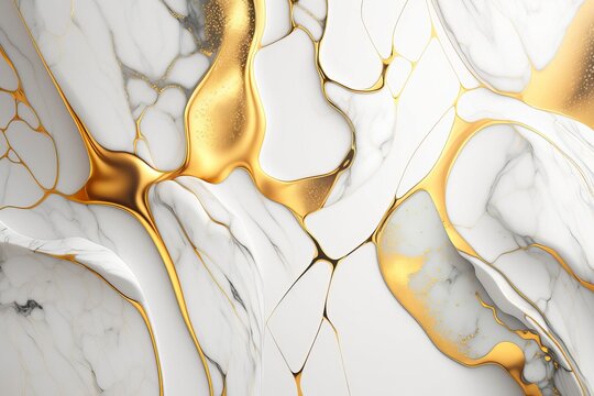 Natural White And Gold Marble Texture