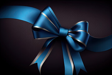 Blue ribbon knot.