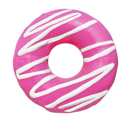 Pink donut with white stripe