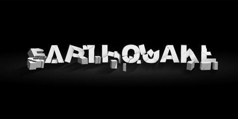 Obraz premium Earthquake effect vector illustration background