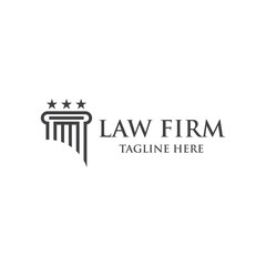 law firm logo design, lawyer logo, justice logo, attorney and law logo, line art style	