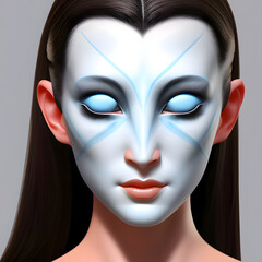 Avatar weiblich. trendy Illustration - created with generative AI technology