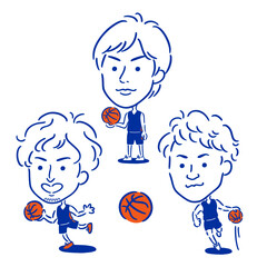 Children playing basketball illustration - Vector