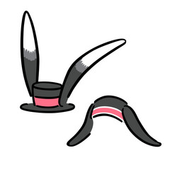 Rabbit hats illustration - Vector