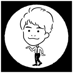 Boy dancing in the night illustration - Vector