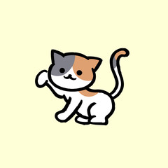 Kitty doodle illustration - Vector