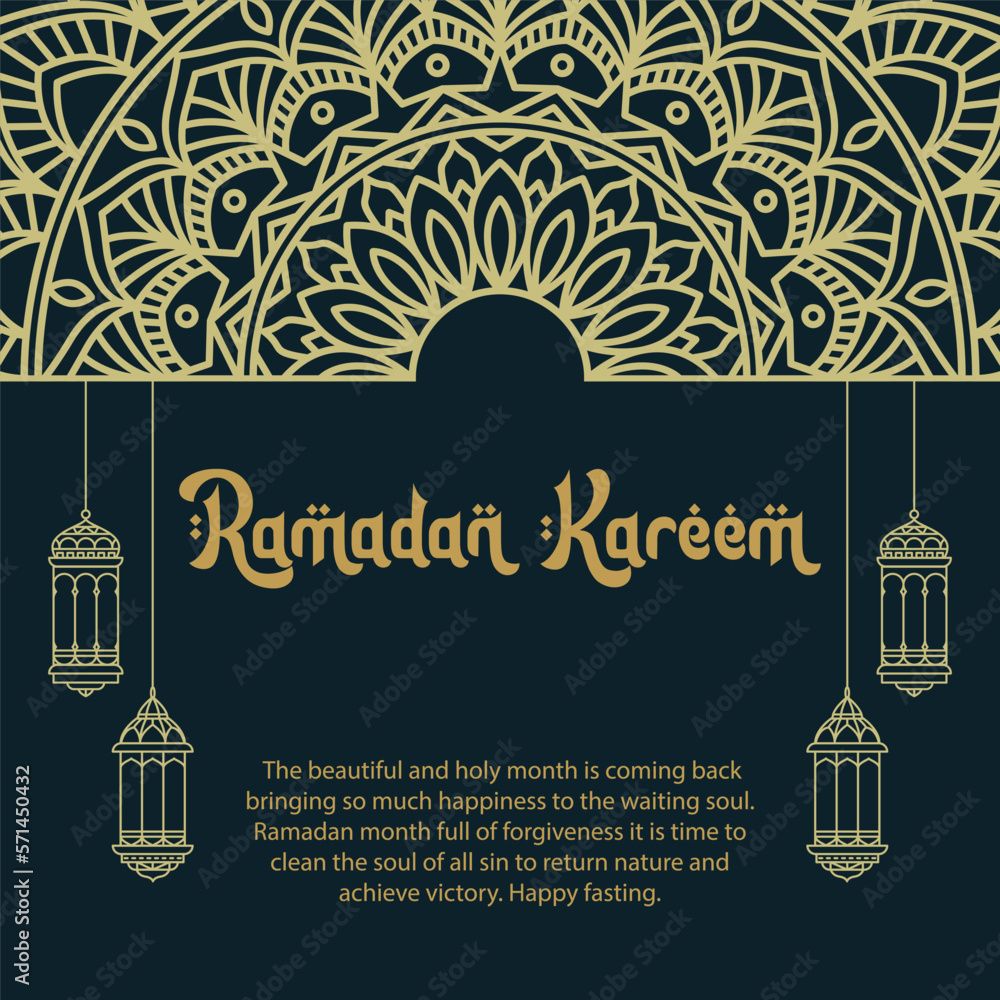 Wall mural celebrate the holy month of ramadan with these beautifully designed greeting cards. with a combinati