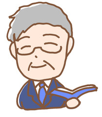 教科書を持った男性の先生