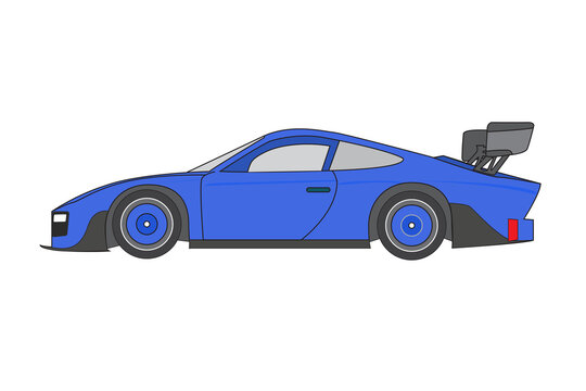 Porsche 911 Carrera Super Car Vector Illustration