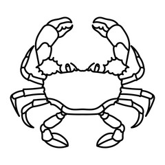 Crab Icon Outline Vector Illustration
