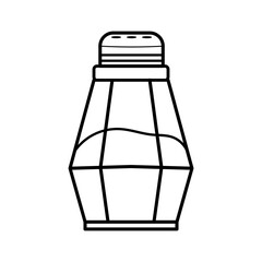 Salt Shaker Icon Outline Vector Illustration