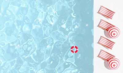 Swimming Pool. 3d illustration