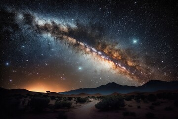 View of the Milky Way. Generative AI
