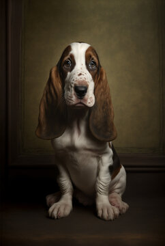 Photo portrait of a Basset Hound Puppy