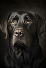 Fototapeta premium black labrador retriever photo portrait