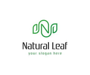 Nature Leaf - Letter N Logo
