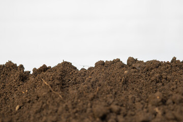 stack fertile soil ready for planting