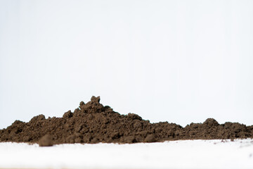 Soil isolated for banner in panorama scene