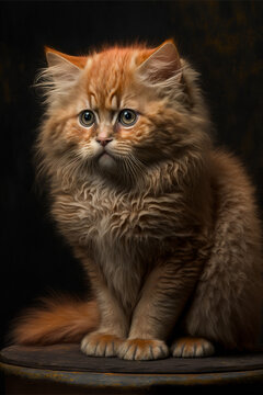 Portrait Photo of an Orange Kitten