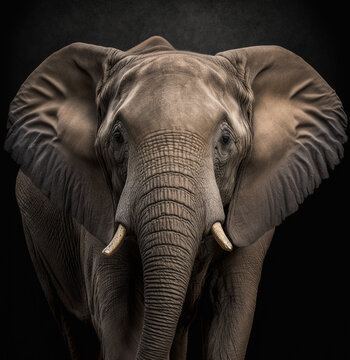 Portrait Photo of an Elephant