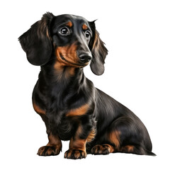 Animal Dachshund dog Design Elements Isolated Transparent Background: Graphic Masterpiece, Clear Alpha Channel for Overlays Web Design, Digital Art, PNG Image Format (generative AI