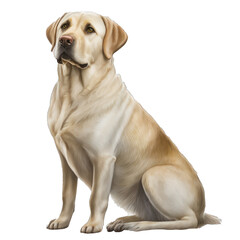 Animal Labrador Retriever dog Design Elements Isolated Transparent Background: Graphic Masterpiece, Clear Alpha Channel for Overlays Web Design, Digital Art, PNG Image Format (generative AI