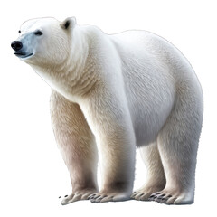 Animal polar bear Design Elements Isolated Transparent Background: Graphic Masterpiece, Clear Alpha Channel for Overlays Web Design, Digital Art, PNG Image Format (generative AI