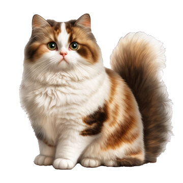 Animal Munchkin cat Design Elements Isolated Transparent Background: Graphic Masterpiece, Clear Alpha Channel for Overlays Web Design, Digital Art, PNG Image Format (generative AI