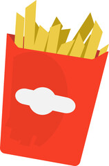 French friest of fast food icon set concept in cartoon.elements for design.