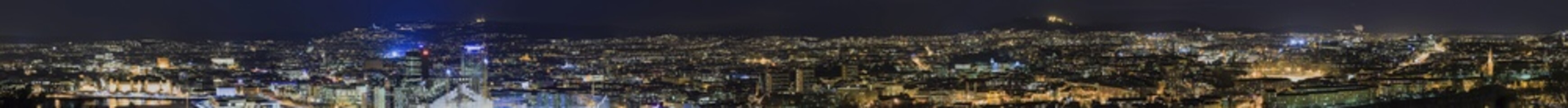 Fototapeta na wymiar Night panorama of Oslo