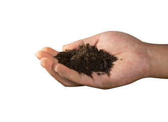 hand holding soil