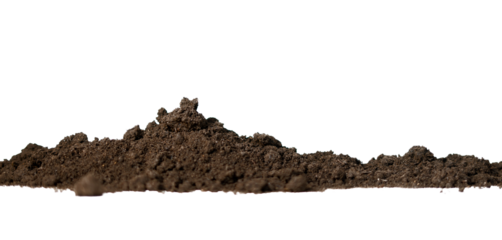 pile of soil isolated
