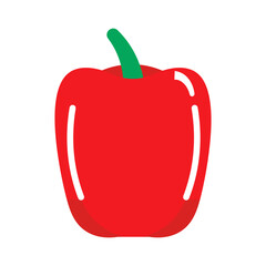 赤いパプリカのシンプルなベクターイラスト