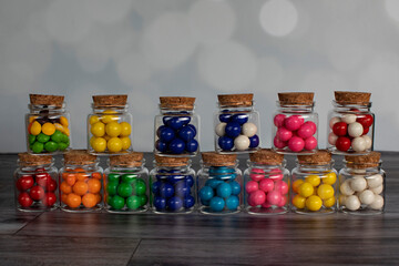 Jars with candy