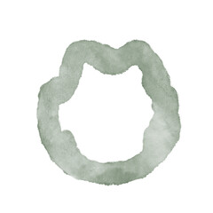 Green Watercolor Abstract Shape 
