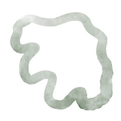 Green Watercolor Abstract Shape 