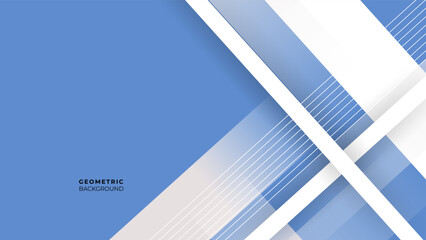 Obraz premium Blue geometry background. Abstract shape with minimal gradient. Vector illustration.