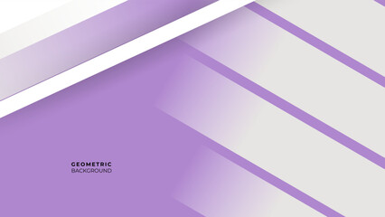 Geometric background of fashionable pastel color minimal concept, flat lay: white and purple.
