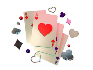 Realistic Poker Card Element