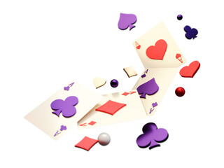 Realistic Poker Card Element