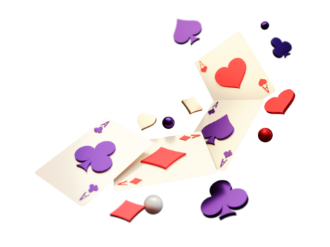 Realistic Poker Card Element