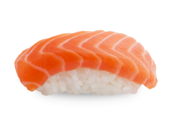 Salmon sushi nigiri isolated. PNG transparency	
