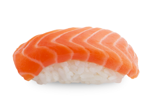 Salmon sushi nigiri isolated. PNG transparency	
 - Powered by Adobe