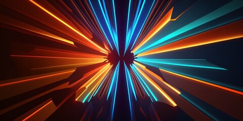 Abstrakt Digital Hintergrundmotiv in bunten Neon Farben, ai generativ